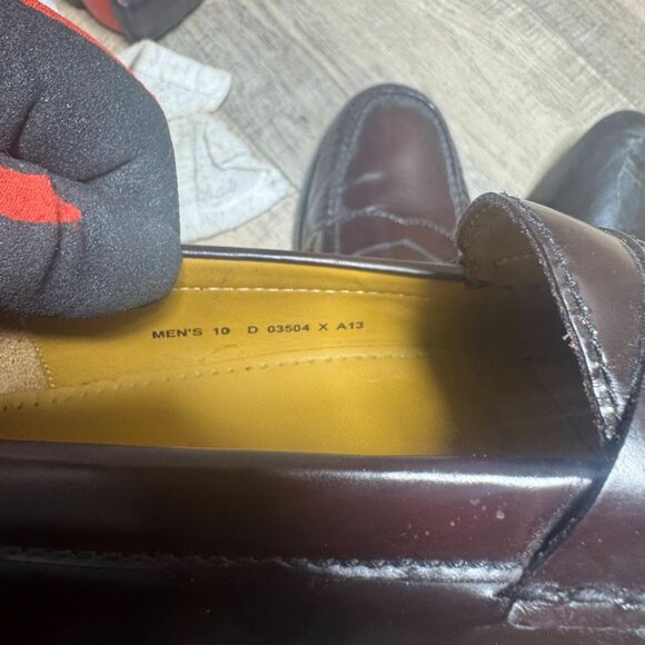 Cole Haan Burgundy Leather Pinch Penny Loafers Men's Size 10 - Picture 4 of 8